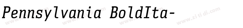 Pennsylvania BoldIta字体转换